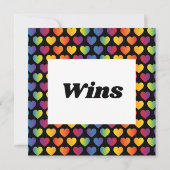 Elegante Minimalistische Regenboog Hart Ontwerp Kaart (Achterkant)