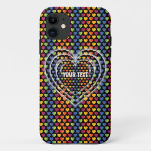 Elegante minimalistische regenboogharten iPhone 11 hoesje