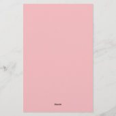 Elegante minimalistische roze twee rand briefpapier (Achterkant)