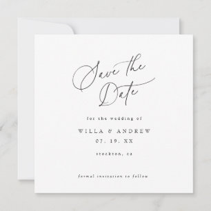 Elegante Minimalistische Save The Date Foto Kaart