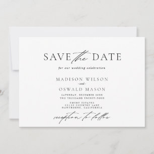 Elegante minimalistische Save the date horizontaal Kaart