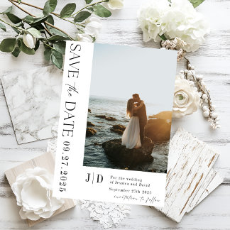 Elegante Minimalistische Save the Date Moderne & S Kaart