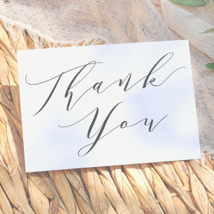 Elegante Minimalistische Script Calligrafie Bedank Bedankkaart