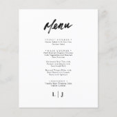 Elegante Minimalistische Script Trouwmenu Kaarten (Voorkant)