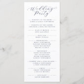 Elegante Minimalistische Script-Typografie Huwelij Programma (Achterkant)