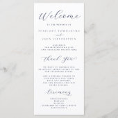Elegante Minimalistische Script-Typografie Huwelij Programma (Voorkant)