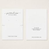 Elegante minimalistische sieraden display Kaart (Voorkant /achterkant)