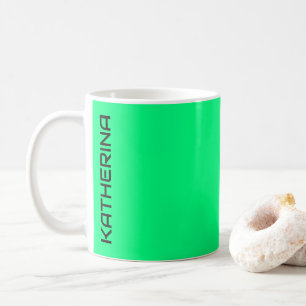 Elegante minimalistische Solid Neon Spring Green k Koffiemok