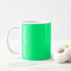 Elegante minimalistische Solid Neon Spring Green k Koffiemok
