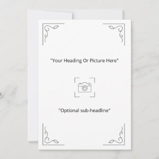 Elegante Minimalistische Spiraal Foto Kaart
