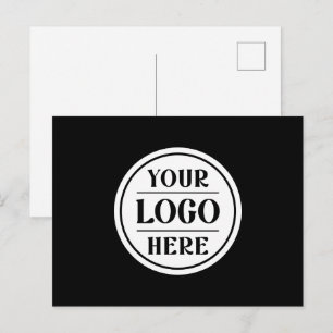Elegante, minimalistische & strakke zwarte QR-code Briefkaart