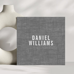 Elegante Minimalistische Textuur Grijs Witte Consu Vierkante Visitekaartje