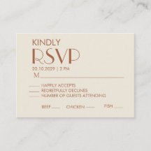 Elegante Minimalistische Trouw-RSVP-Kaart - Neutra