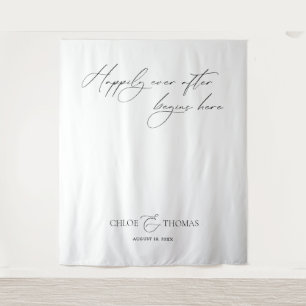 Elegante Minimalistische Trouwachtergronden Banner Wandkleed