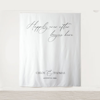 Elegante Minimalistische Trouwachtergronden Banner Wandkleed