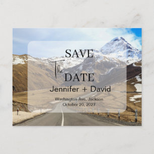 Elegante Minimalistische Trouwkaart Save the Date Briefkaart