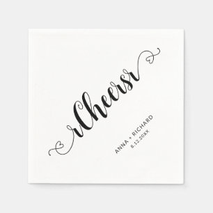 Elegante Minimalistische Trouwkaarten Persoonlijk Servet