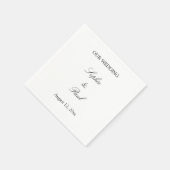 Elegante minimalistische trouwservetten servet (Hoek)