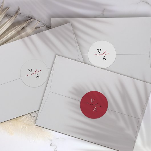 Elegante minimalistische trouwstickers labels
