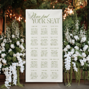 Elegante Minimalistische Trouwstoelindeling Vinyl Spandoek