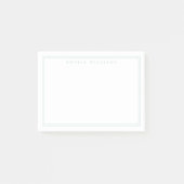 Elegante minimalistische Turquoise twee rand Post-it® Notes (Voorkant)