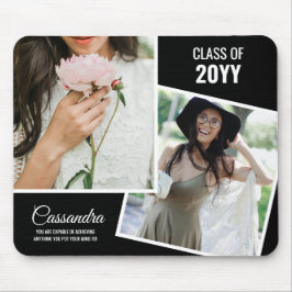 Elegante minimalistische twee foto Afstuderen Afst Muismat