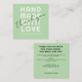 Elegante Minimalistische Typografie Olijfgroen Een Vierkante Visitekaartje (Voorkant / Achterkant)