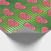 Elegante minimalistische valentijnshartontwerp cadeaupapier (Hoek)