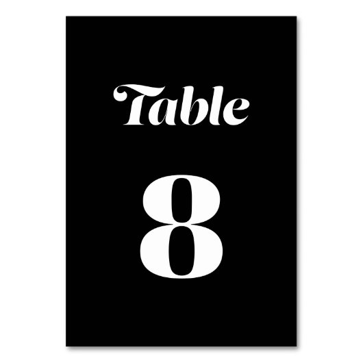 Elegante minimalistische vet kalligrafie zwart bru kaart (Voorkant)