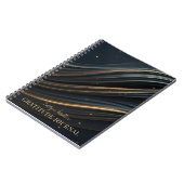 Elegante minimalistische vloeiende lijnen notitieboek (Linkerzijde)