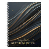 Elegante minimalistische vloeiende lijnen notitieboek (Voorkant)