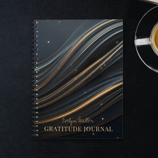 Elegante minimalistische vloeiende lijnen notitieboek