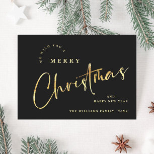 Elegante Minimalistische Vrolijk Kerst Groet Feestdagenkaart