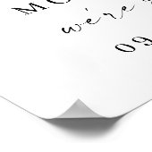 Elegante minimalistische welkom bruiloft kalligraf poster (Hoek)