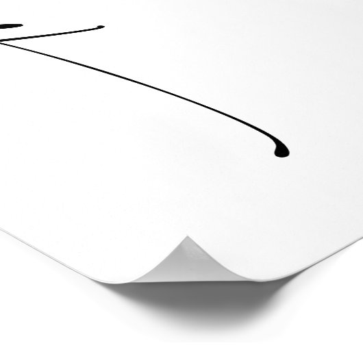 Elegante minimalistische welkom bruiloft kalligraf poster (Hoek)