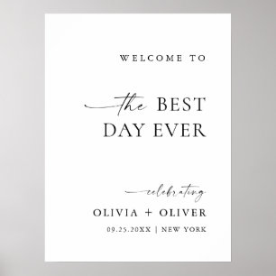 Elegante minimalistische welkom bruiloft poster