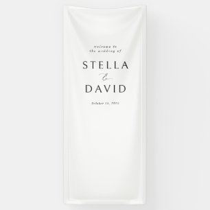 Elegante Minimalistische Welkom Trouw Vinyl Banner