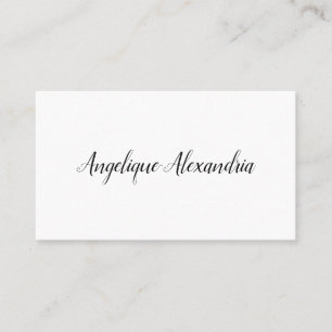 Elegante Minimalistische Wit Visitekaartje