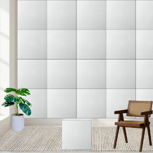 Elegante minimalistische witte houtnerf tegeltje