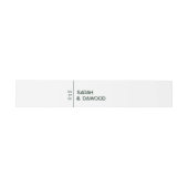 Elegante minimalistische witte smaragd groene brui uitnodigingen wikkel (Vlak)