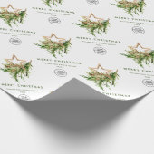 Elegante minimalistische zakelijke Logo kerst Cadeaupapier (Hoek)