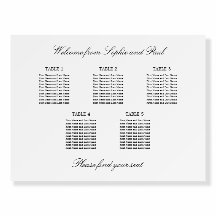 Elegante Minimalistische zitplaatsindeling voor 5