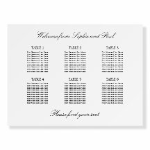 Elegante Minimalistische zitplaatsindeling voor 6