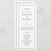 Elegante minimalistische zwart-wit islamitische br programma (Voorkant / Achterkant)