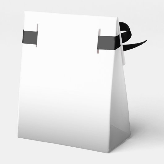 Elegante minimalistische zwart-wit ombre dank u bedankdoosjes (Achterkant)