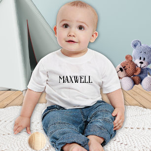 Elegante Minimalistische Zwarte Familiennaam