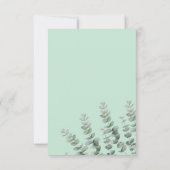 Elegante Mint Green Bruids Douche Uitnodiging (Achterkant)