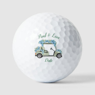 Elegante Mint Lattice en Blauwe Hortensia Golf Mer Golfballen