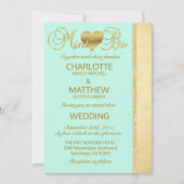 Élégante MINT POUR ÊTRE Gold Modern Faire-part de (Devant)