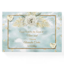 Elegante Mint Teal Blauwe Gouden marmeren Roos Blo